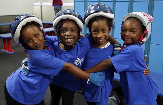 Figure Skating in Harlem students together